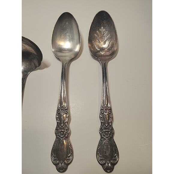 1847 Rogers Bros. HERITAGE Stainless IS Silverware Serving Set 7 Pcs Post 1940 - Picture 2 of 5